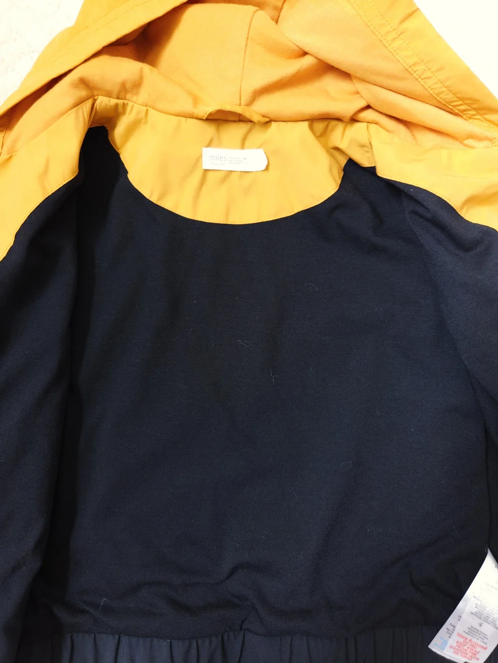 Kids Two-Tone Hooded Windbreaker Jacket - Yellow/Black